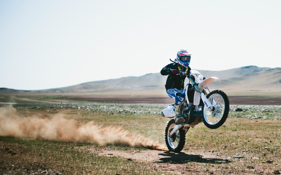 Motorcycle riders tour Mongolia