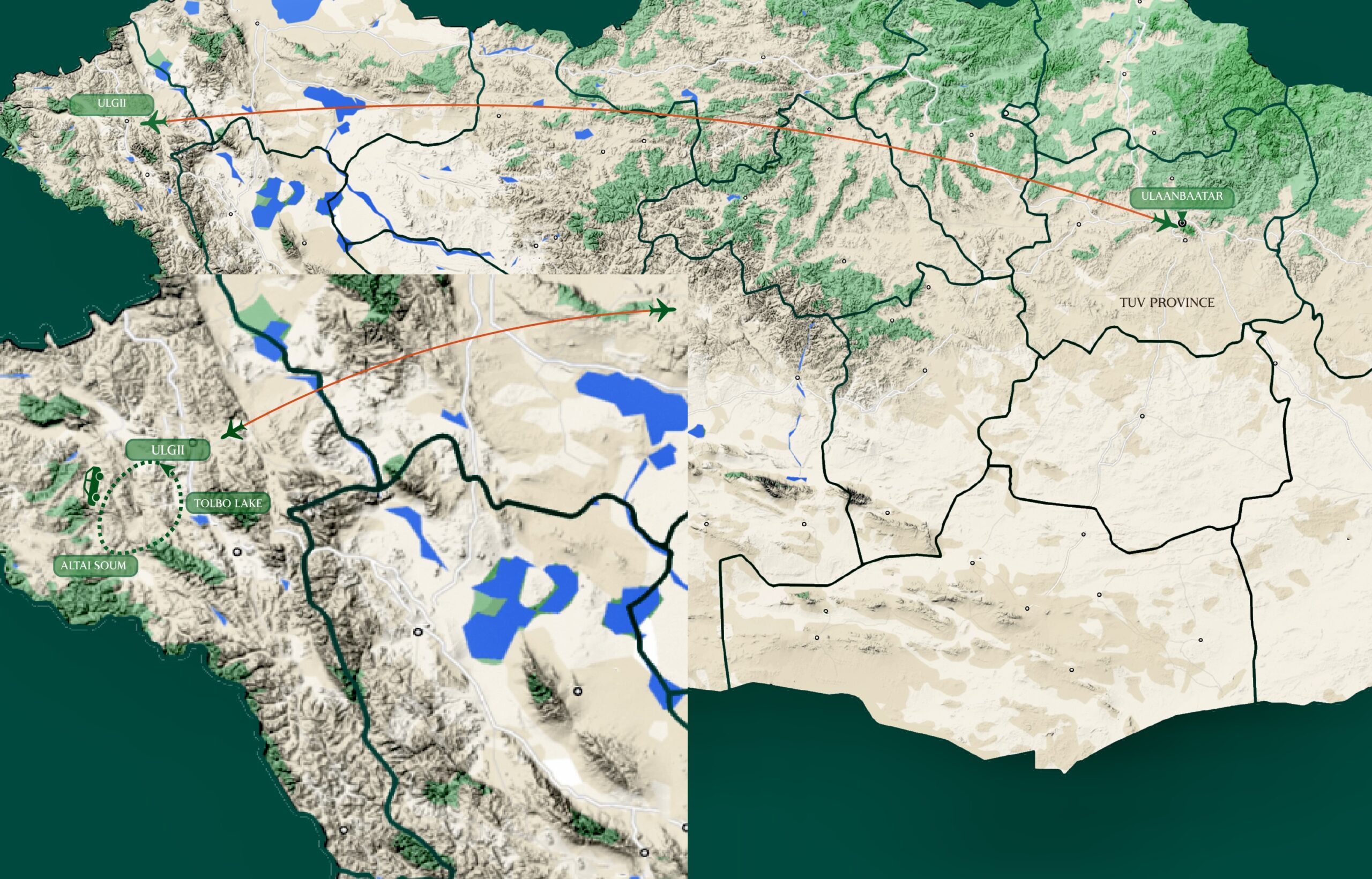 Golden Eagle Hunters of Mongolia map