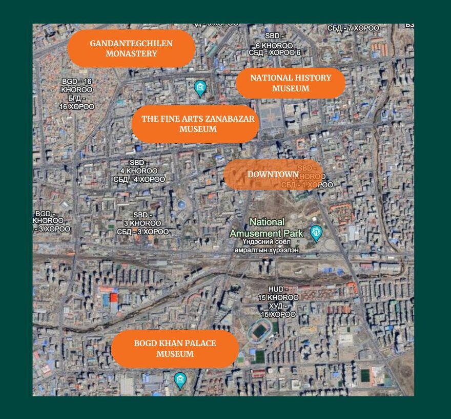 Museums of Ulaanbaatar map