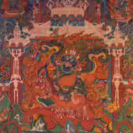 31.-Damchen-Dorlek Damchen Dorlek Mineral pigment on cotton 19th cen. Size: 40 x 31 cm, Buddhist painting