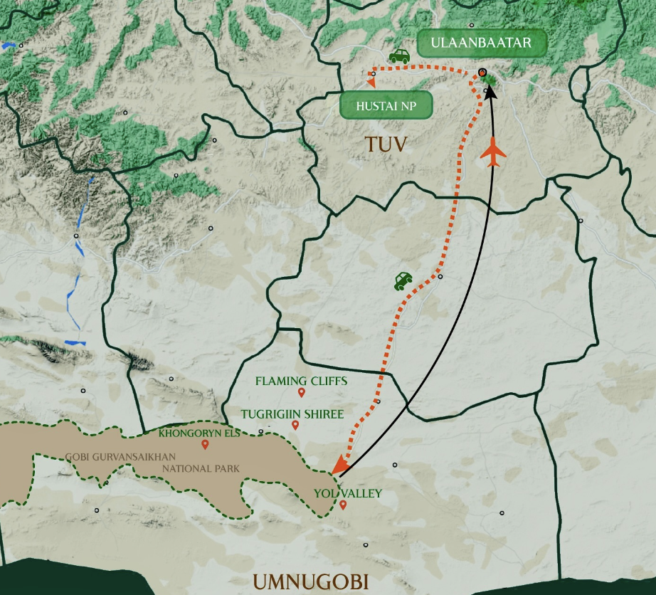 Natural History of Mongolia map